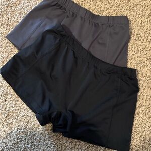 Women's Black and Gray Shorts